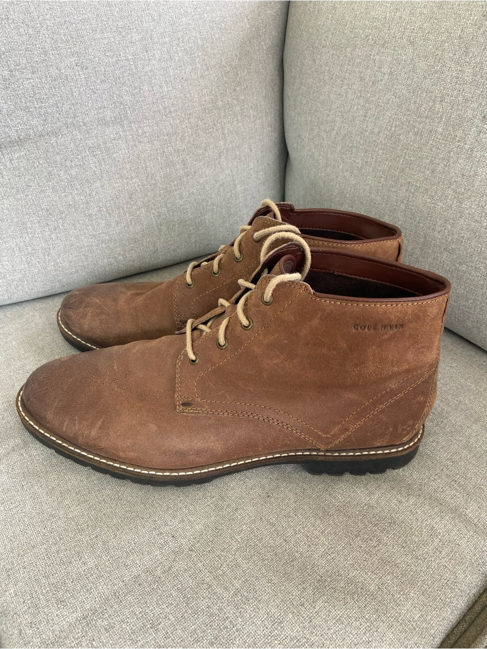 Cole Haan Brown Suede Chukka Boots - Men's Lace-Up